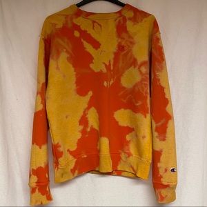 ORANGE TIEDYE CHAMPION SWEATSHIRT